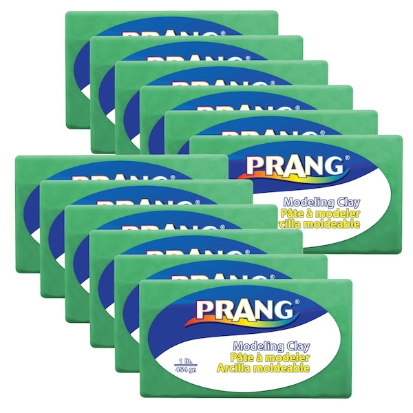 Modeling Clay, 1 lb. Per Pack, Green, 12PK